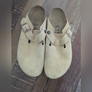Birkenstock Tan Suede Mules